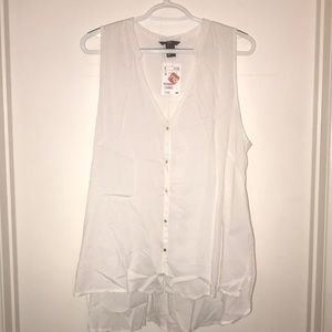 H&M cut sleeve button up shirt